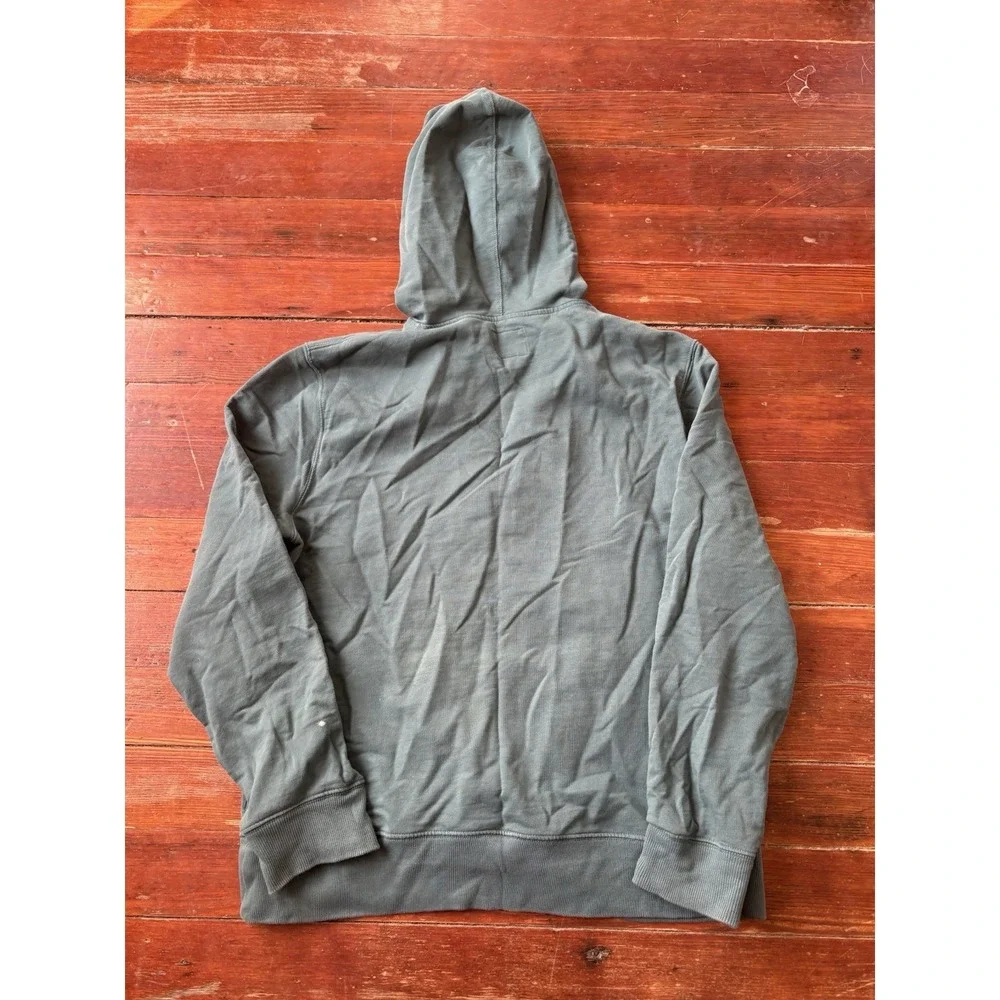 J Crew Men Green Cotton Pullover Hoodie Sweatshirt Size Large Authentic Fleece
